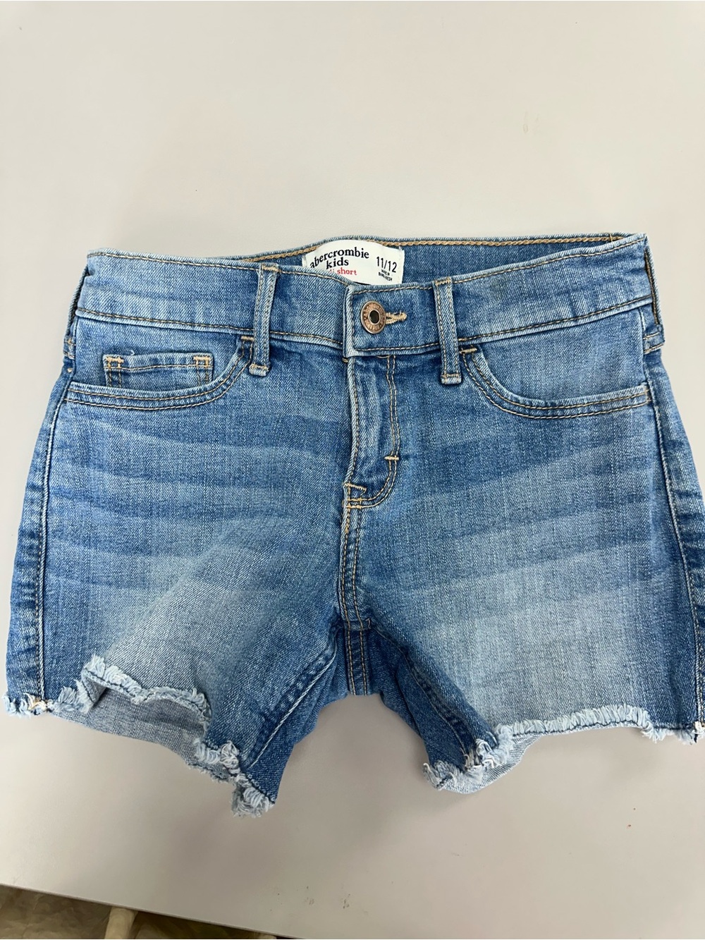 Abercrombie & Fitch Blue Denim Frayed Cutoff Shorts